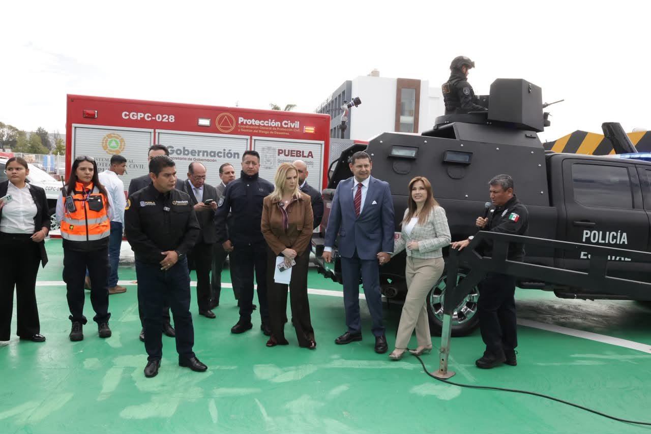 Puebla incorpora helicópteros, vehículos blindados y drones para fortalecer la seguridad